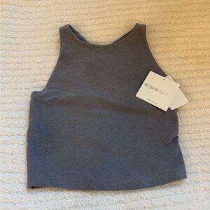 NWT Beyond Yoga spacedye Refocus Gray Cropped Tank